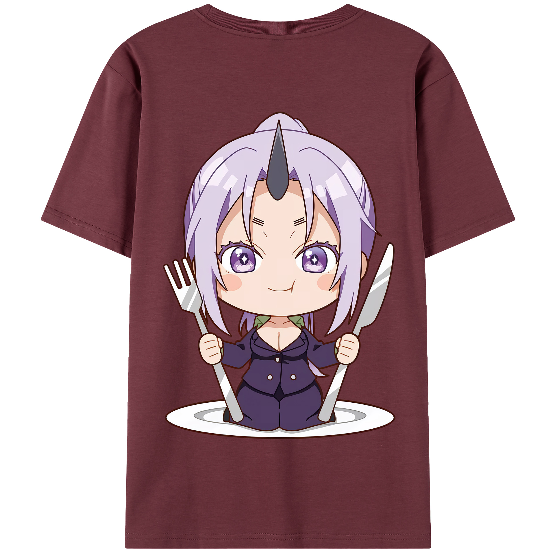 （画像用） 転スラ Regarding Reincarnated to Slime 綿100％半袖Tシャツ（背面プリント）
